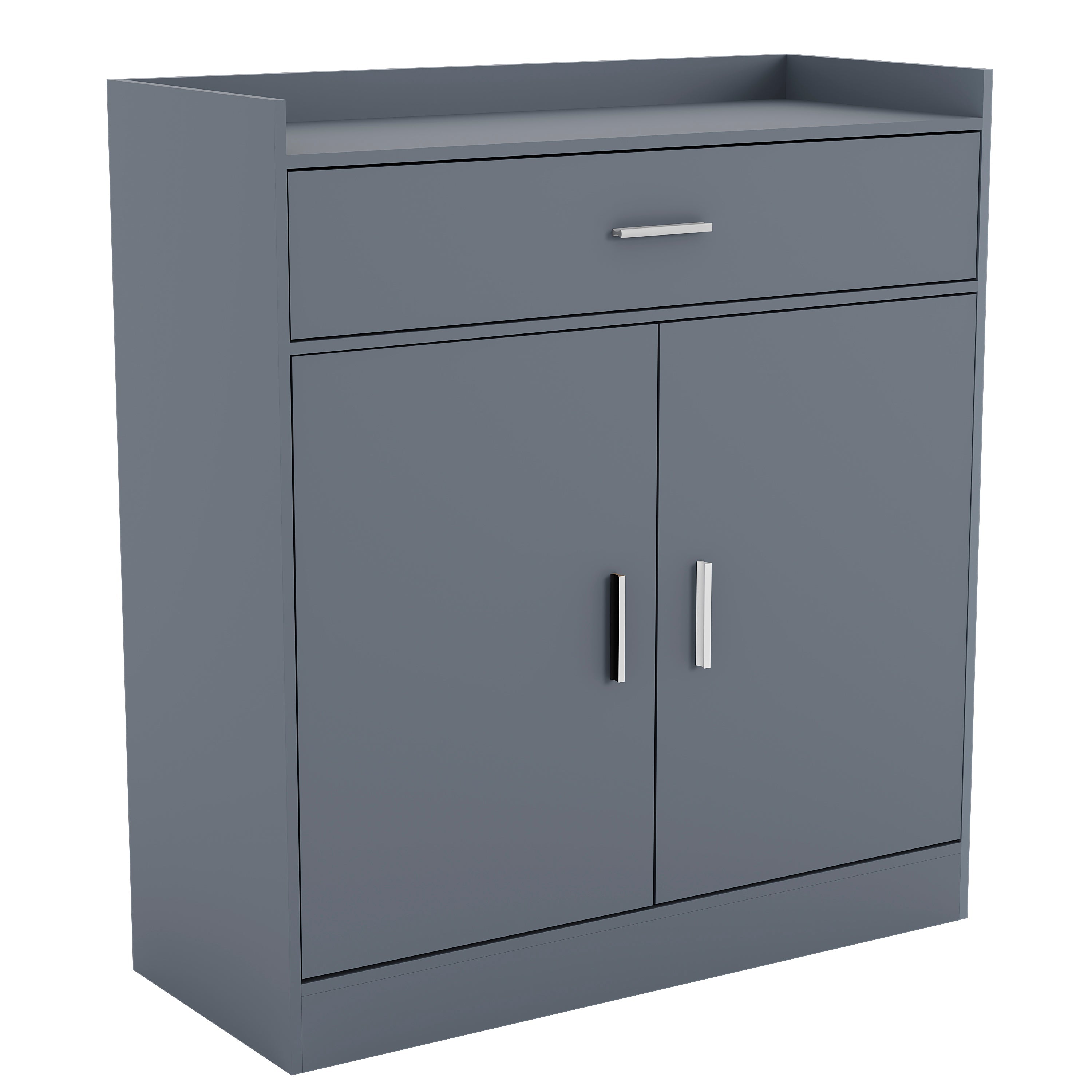 Dalby 2-Door 1-Drawer Shoe Cabinet, Grey