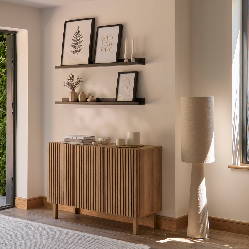 Nia 3 Door Large Sideboard - Washed Oak
