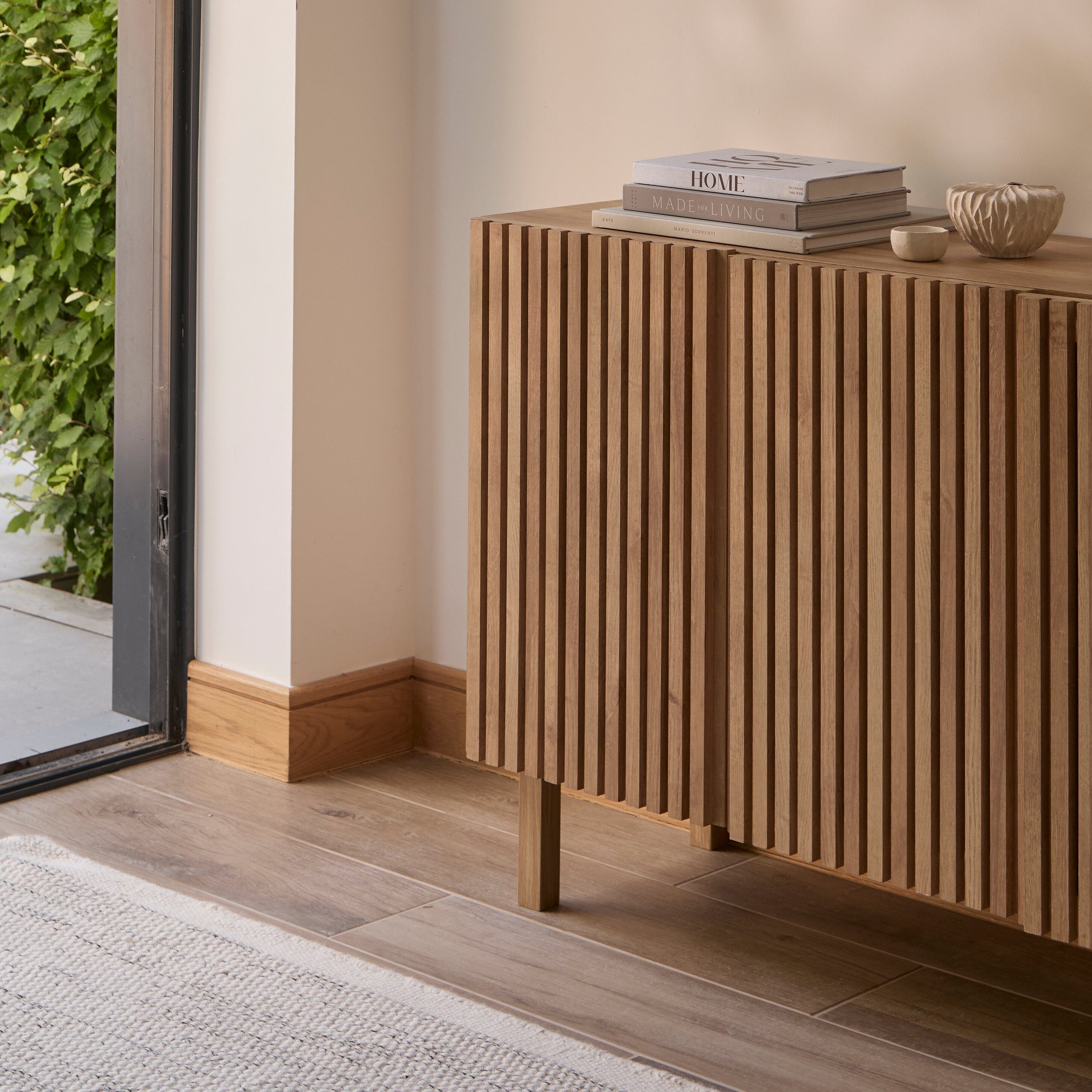 Nia 3 Door Large Sideboard - Washed Oak