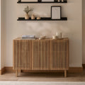 Nia 3 Door Large Sideboard - Washed Oak