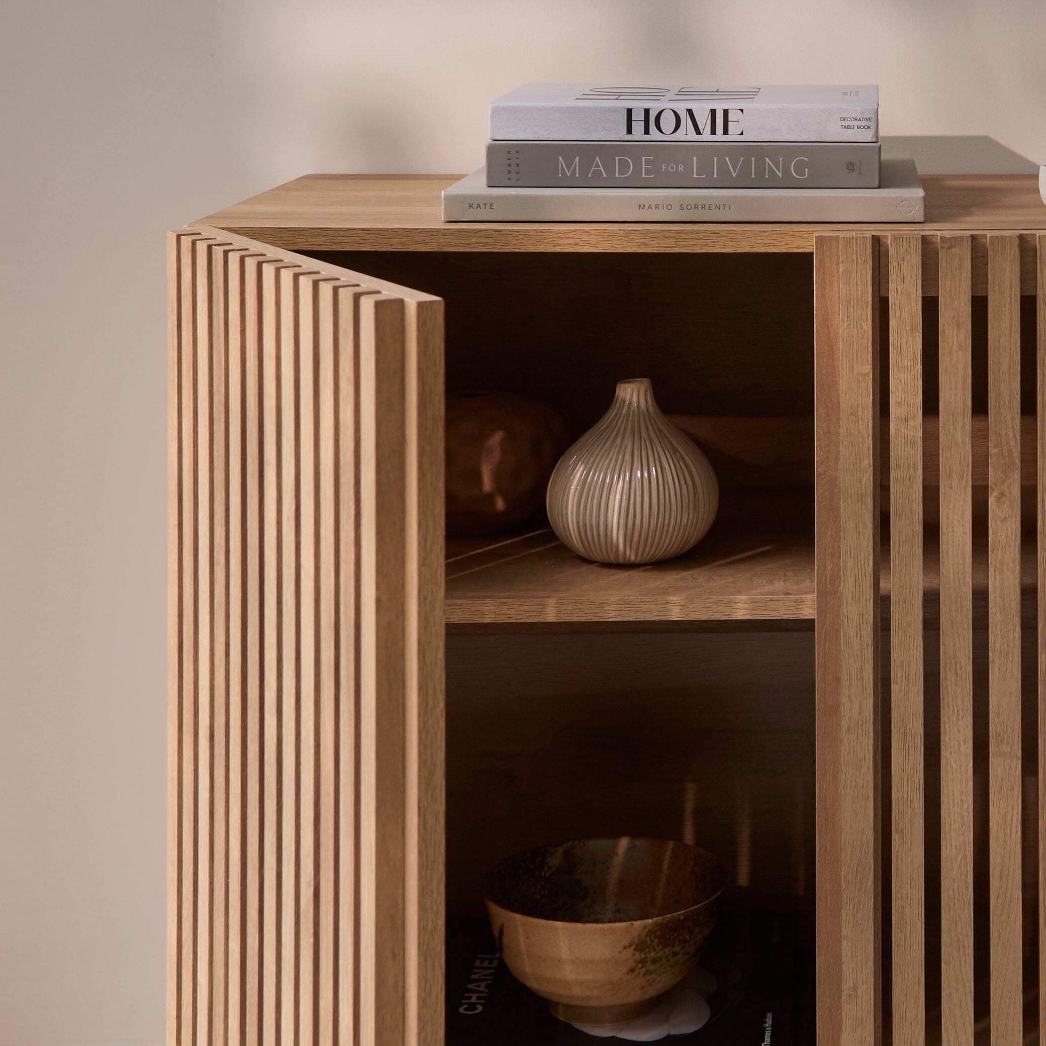 Nia 3 Door Large Sideboard - Washed Oak