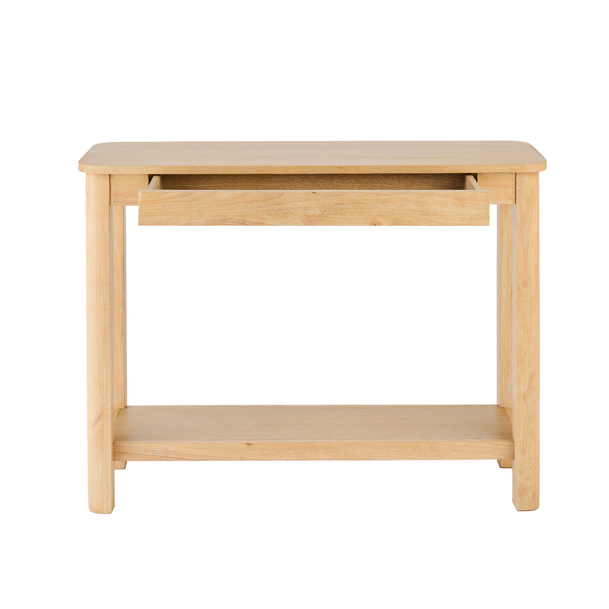 Noah Whitewash Oak 1 Drawer Console Table