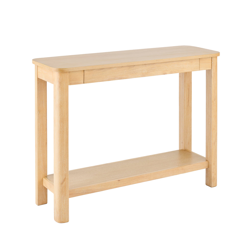 Noah Whitewash Oak 1 Drawer Console Table