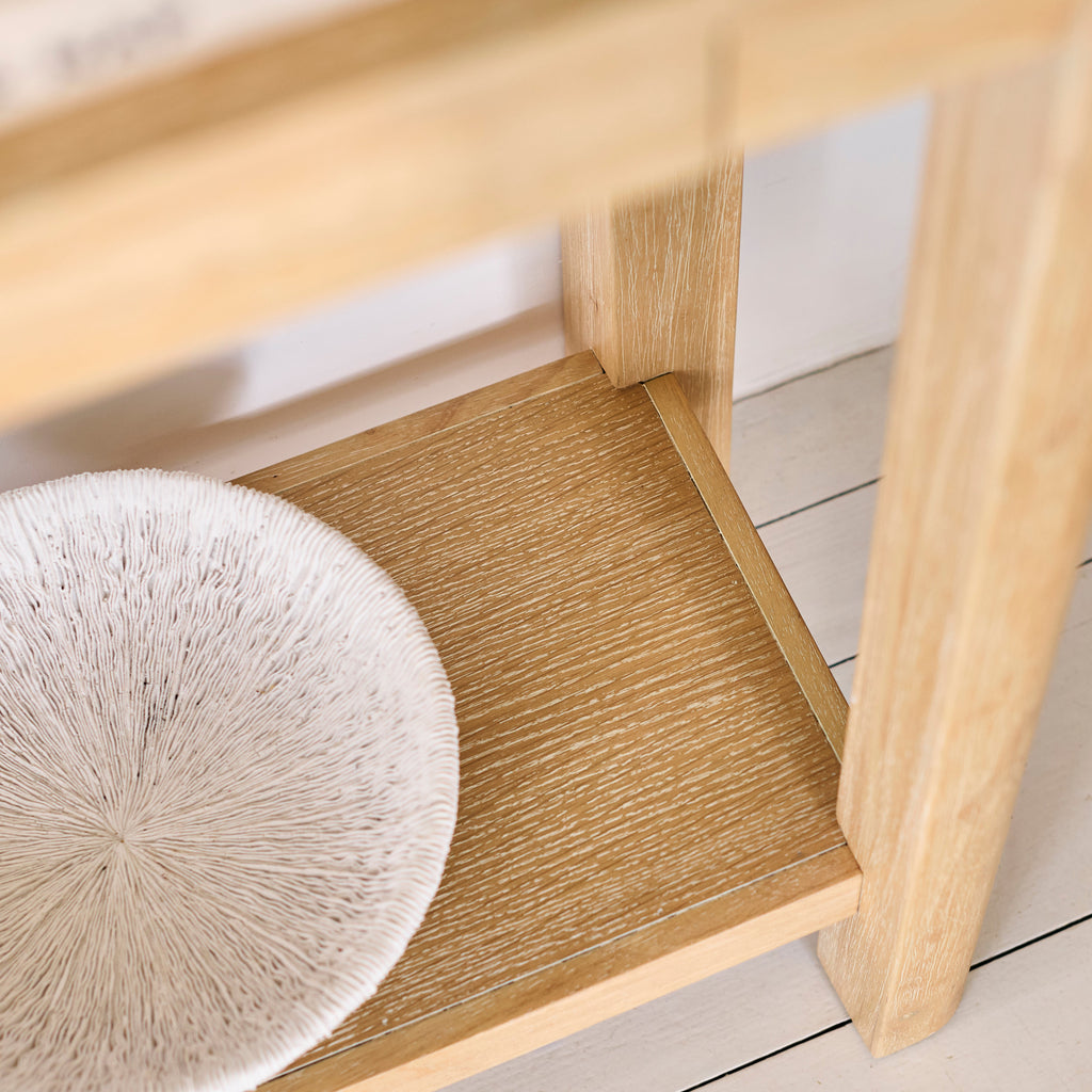 Noah Whitewash Oak 1 Drawer Console Table