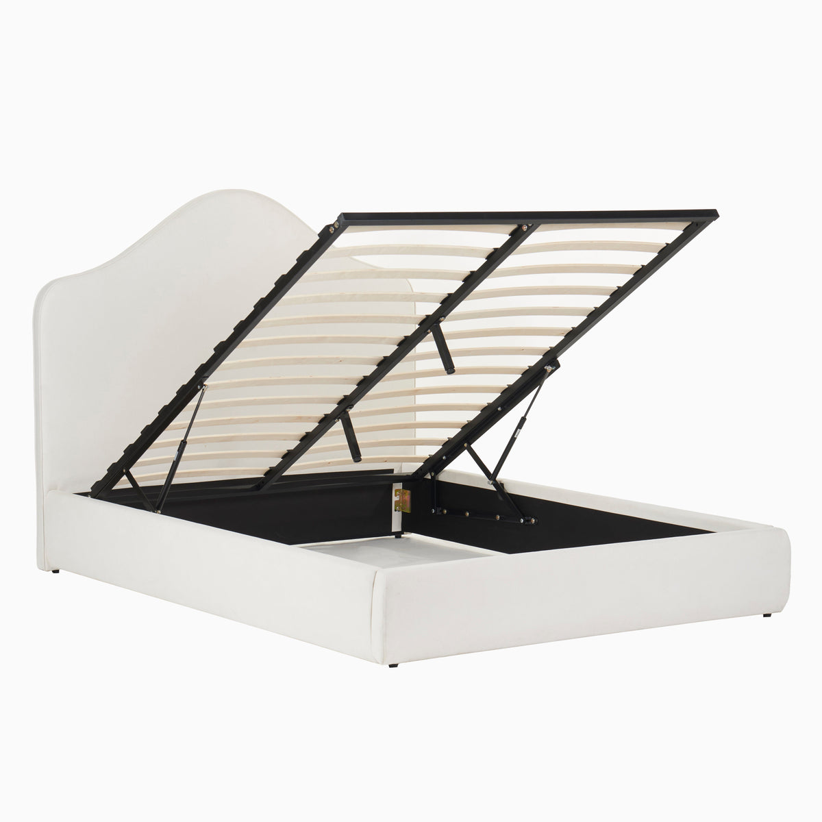 Odette King Size Ottoman Bed - Ivory