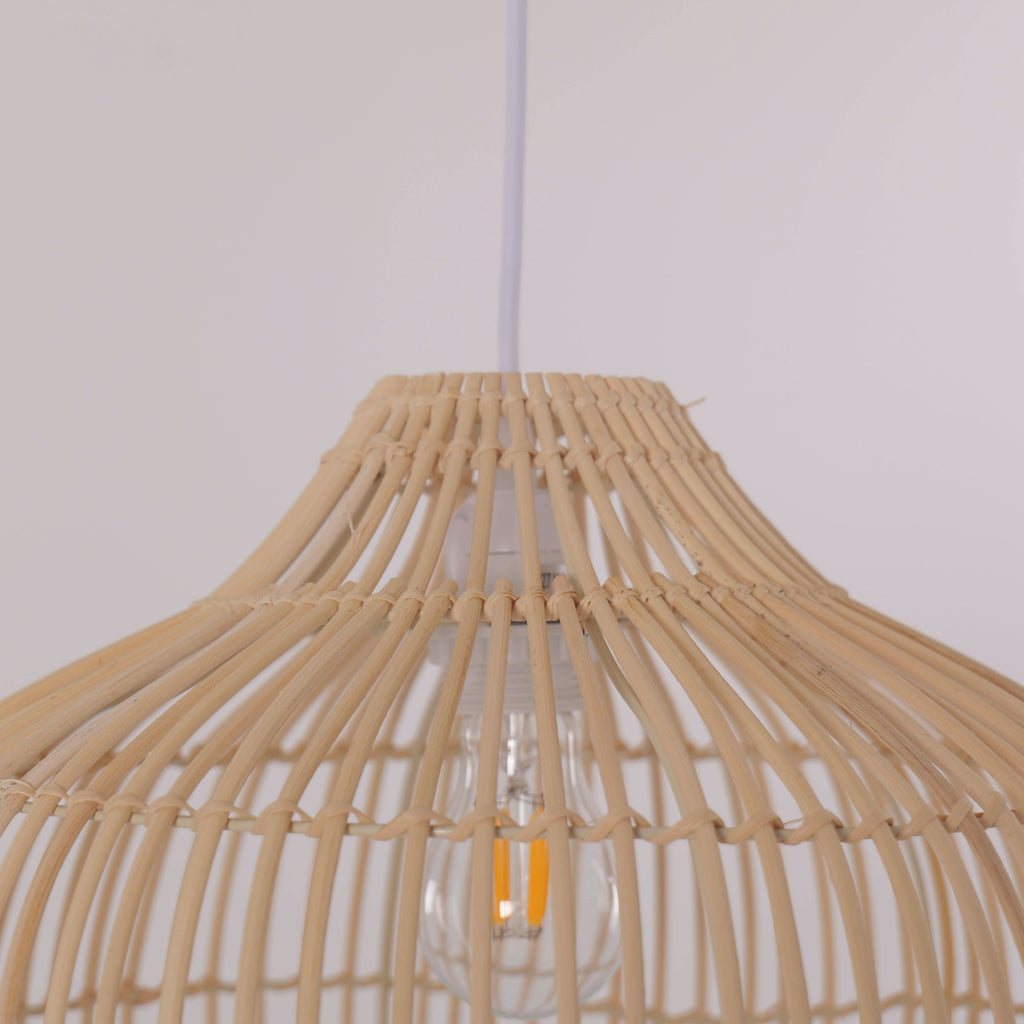 Lightsin Cella-Natural Bamboo Basket Shape Pendant Light
