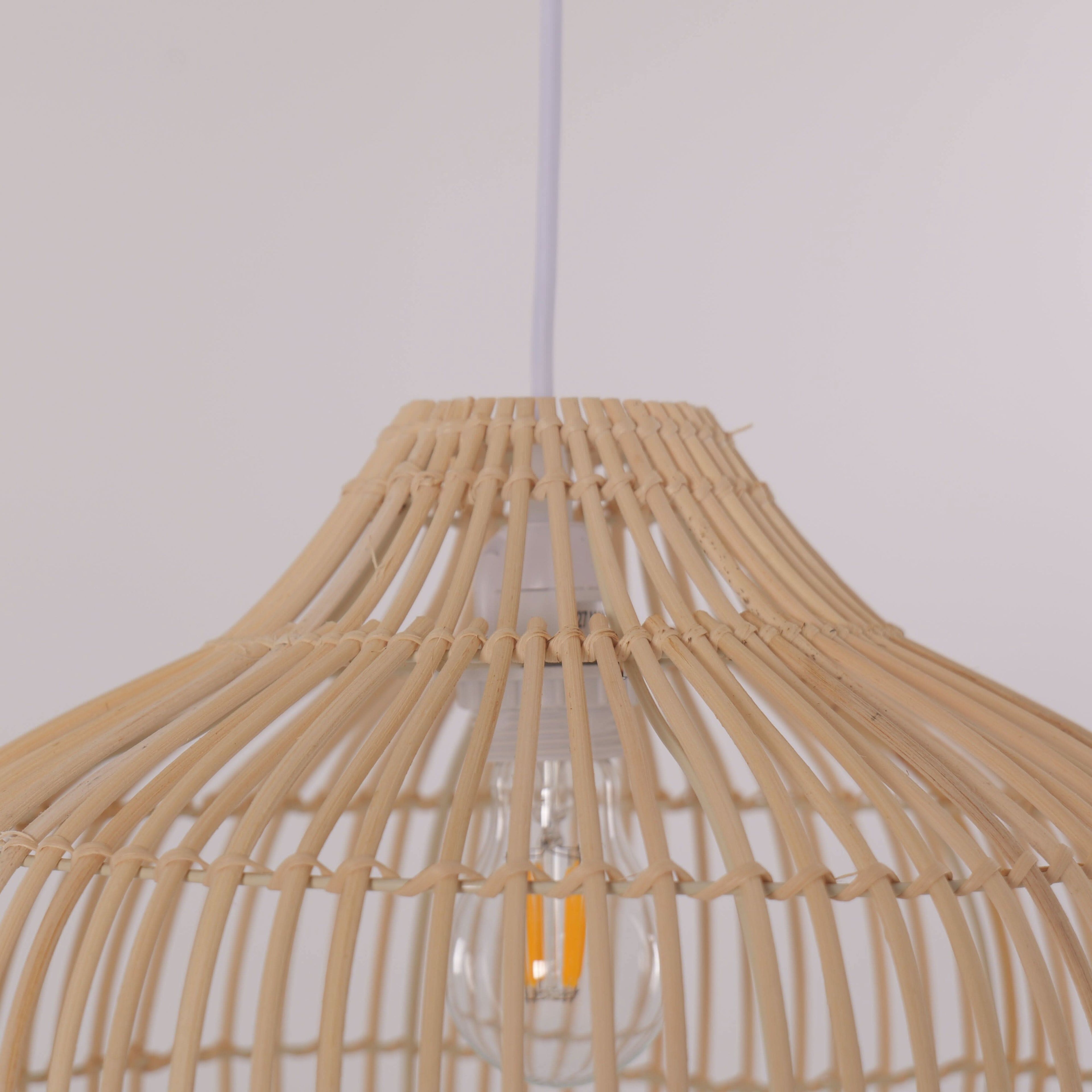 Lightsin Cella-Natural Bamboo Basket Shape Pendant Light