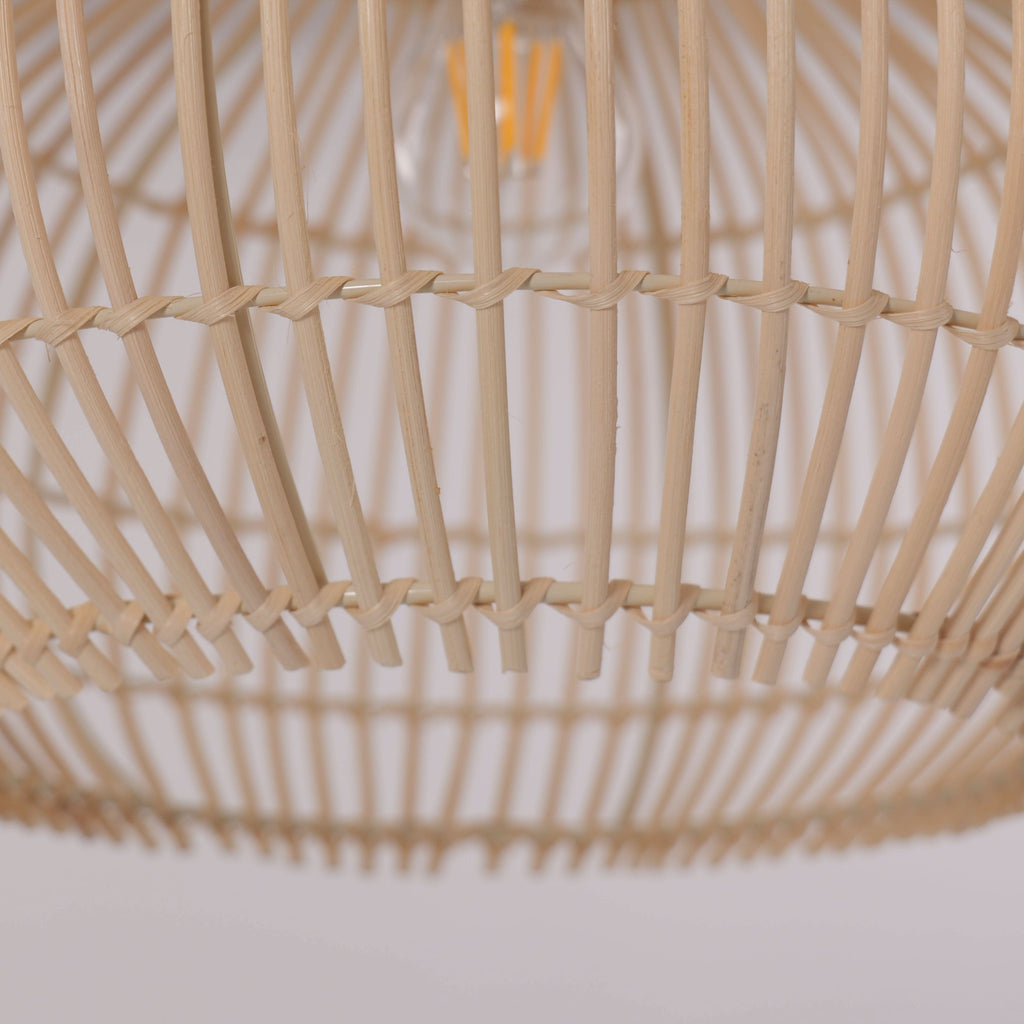 Lightsin Cella-Natural Bamboo Basket Shape Pendant Light