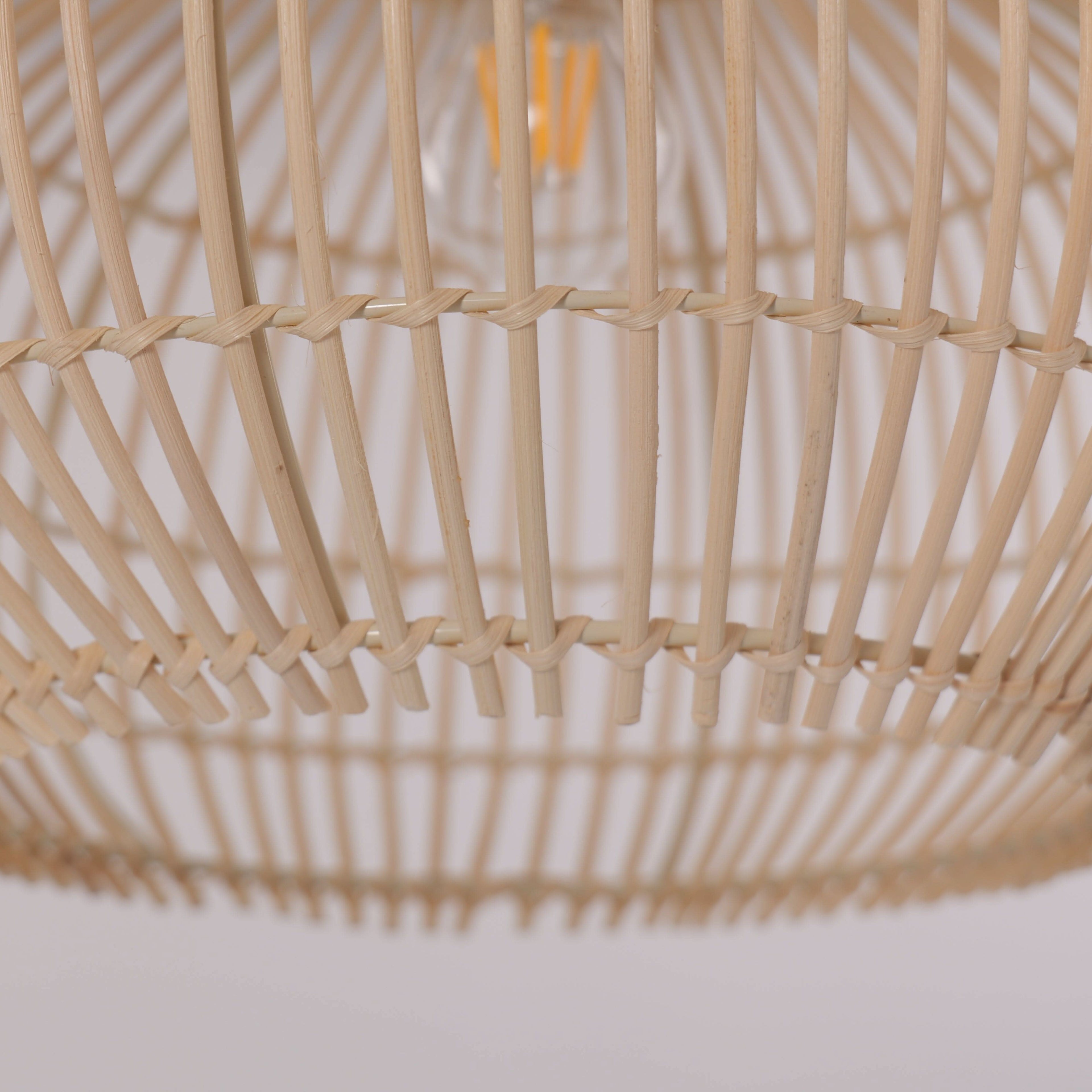Lightsin Cella-Natural Bamboo Basket Shape Pendant Light
