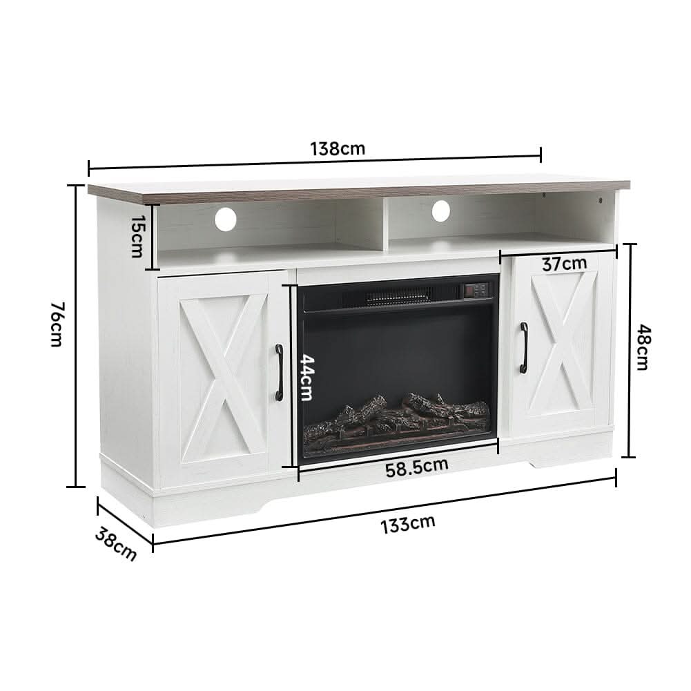 54inch W Freestanding Fireplaces Recessed Electric Fireplace TV Stand