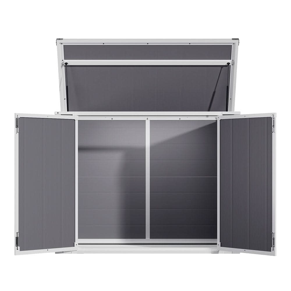 4x2ft Plastic Waterproof Grey Garden Tool Bicycle Storage Shed