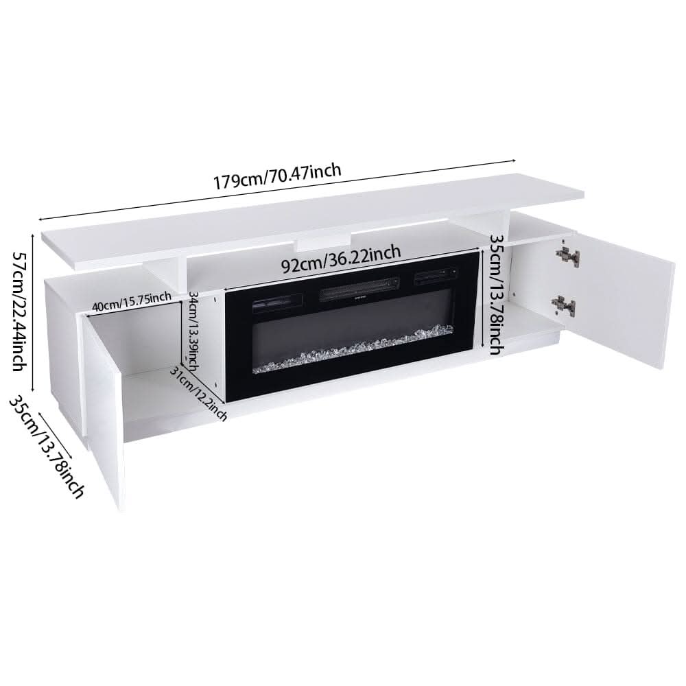 70 inch Elegant and Functional Electric Fireplace TV Stand with Modern Features