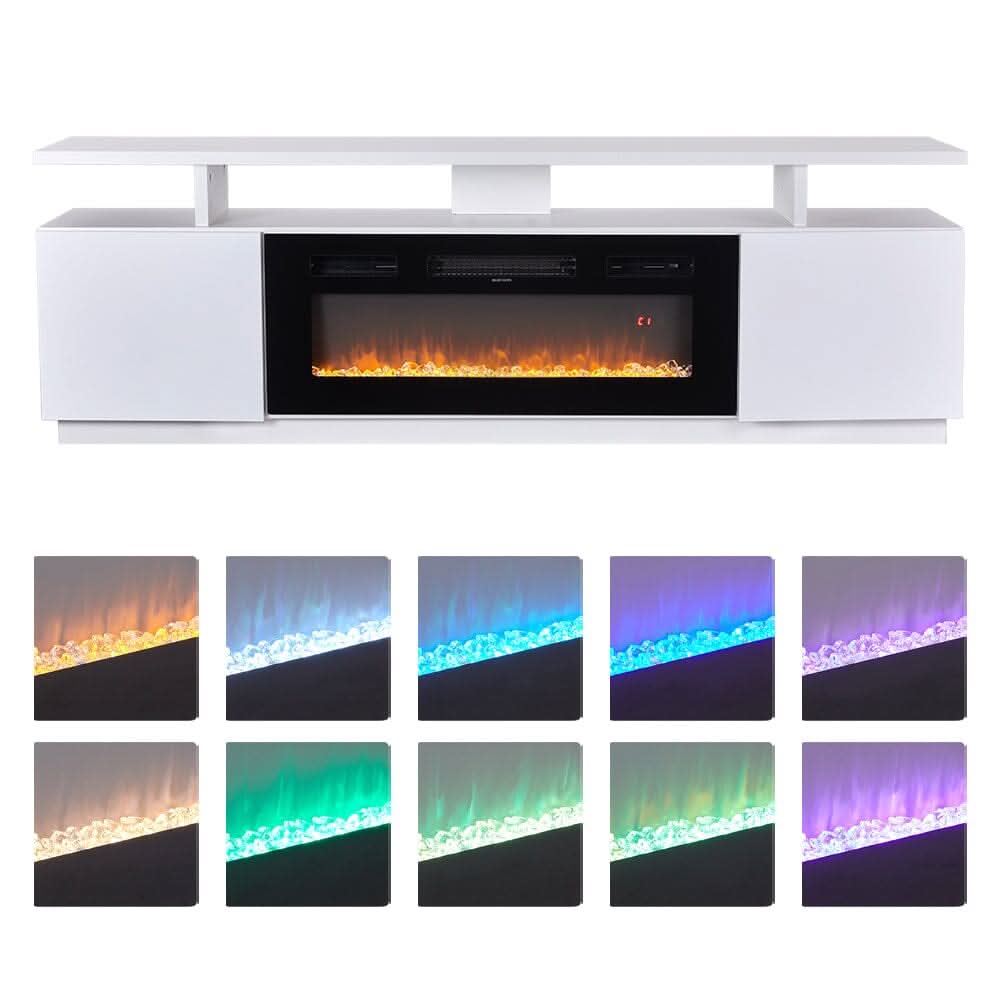 70 inch Elegant and Functional Electric Fireplace TV Stand with Modern Features