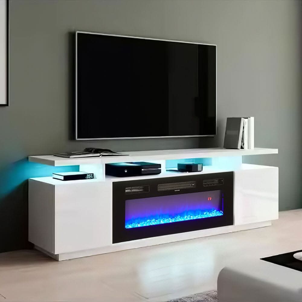 70 inch Elegant and Functional Electric Fireplace TV Stand with Modern Features
