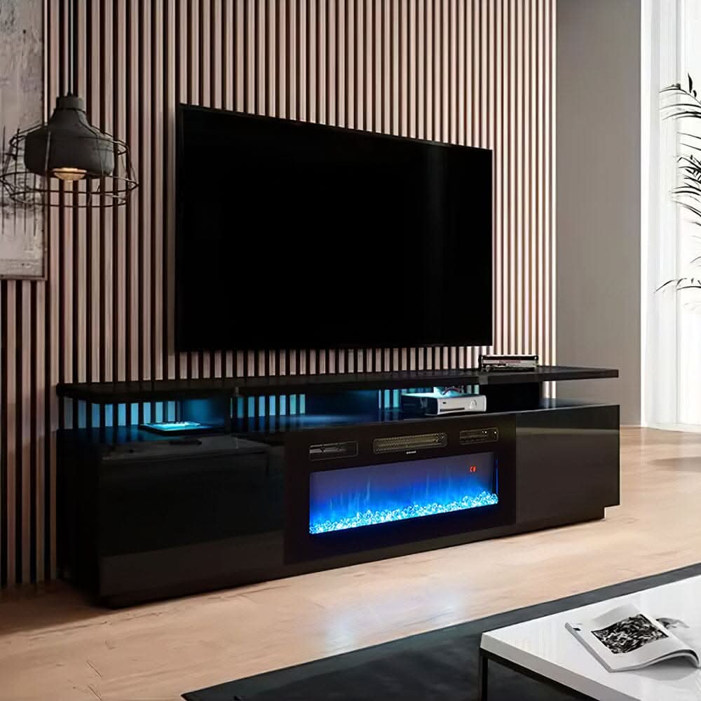 70 inch Elegant and Functional Electric Fireplace TV Stand with Modern Features