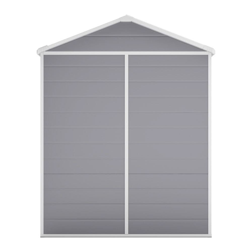 4×2ft/ 4×3ft Plastic Outdoor Garden Storage Shed with Style A/B in Grey