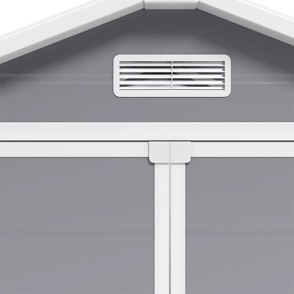 4×2ft/ 4×3ft Plastic Outdoor Garden Storage Shed with Style A/B in Grey