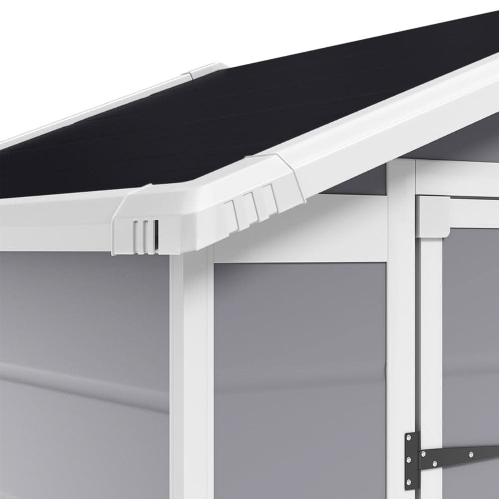 4×2ft/ 4×3ft Plastic Outdoor Garden Storage Shed with Style A/B in Grey