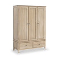Celine Washed Oak Triple Wardrobe