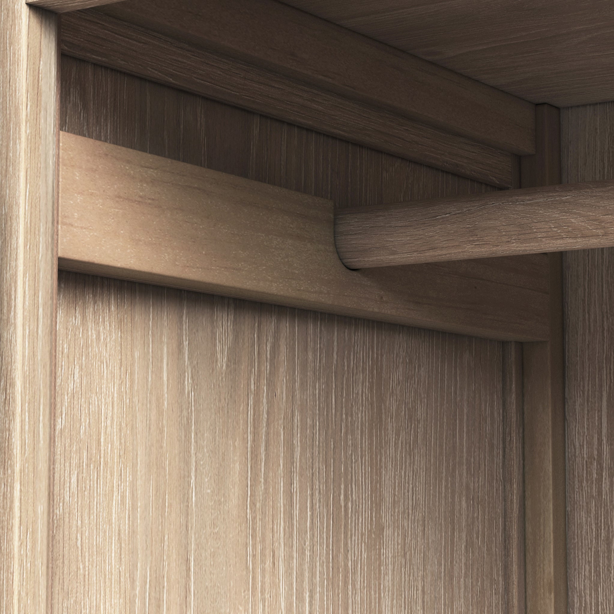 Celine Washed Oak Triple Wardrobe