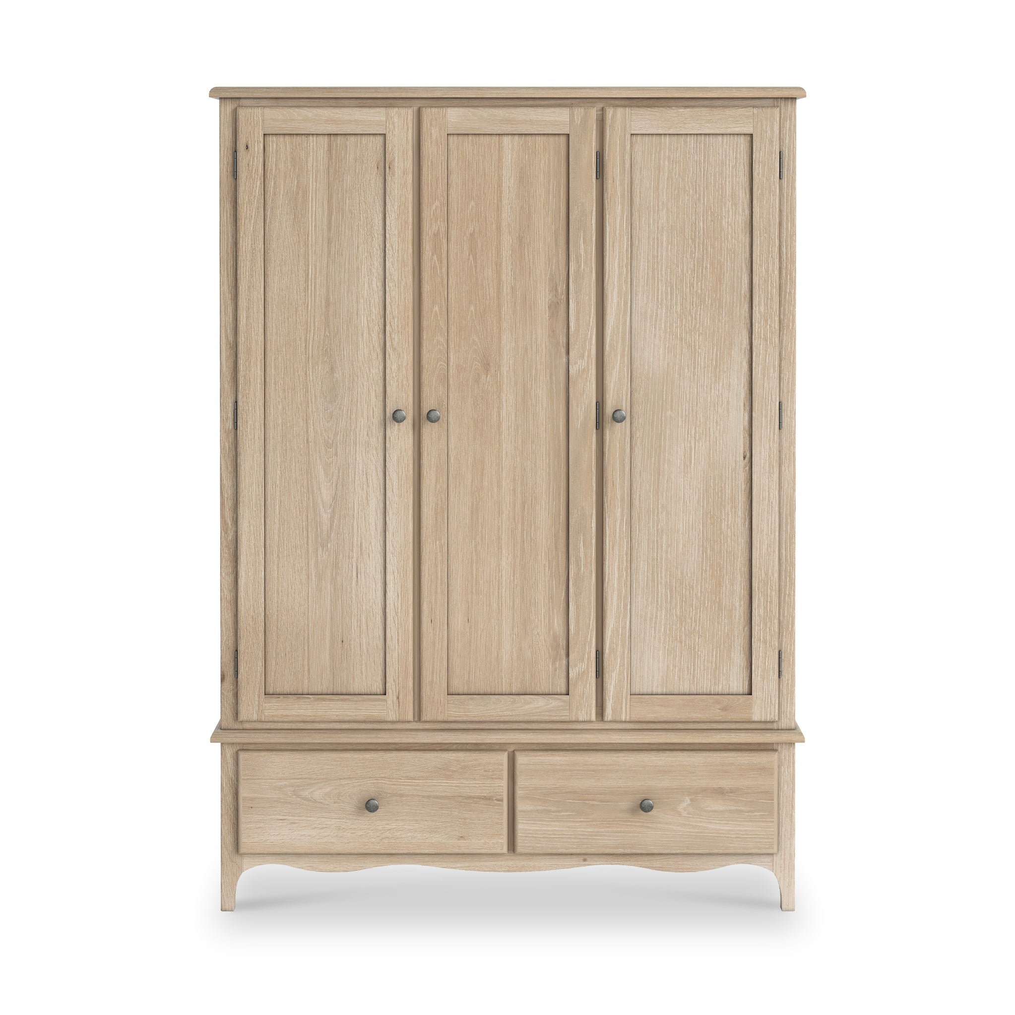 Celine Washed Oak Triple Wardrobe