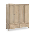 Celine Washed Oak 4 Door Wardrobe