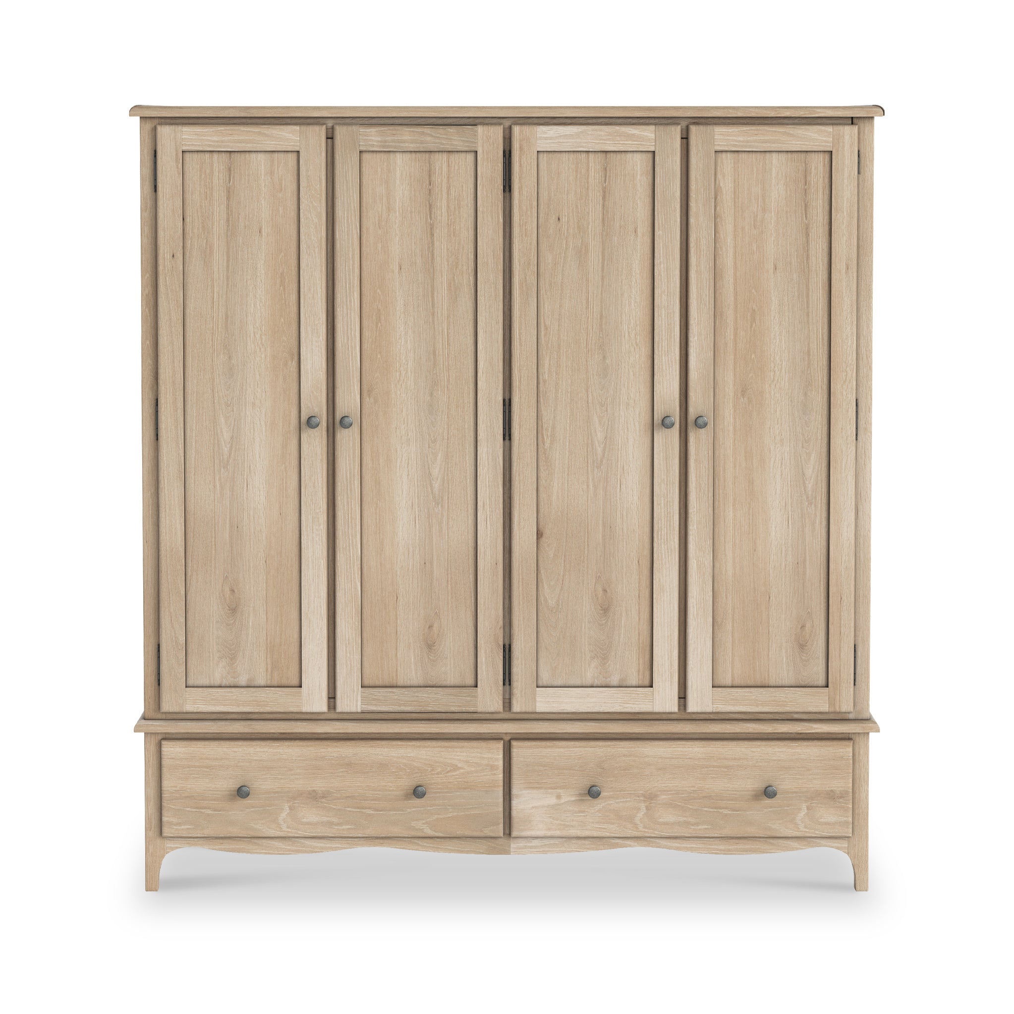 Celine Washed Oak 4 Door Wardrobe