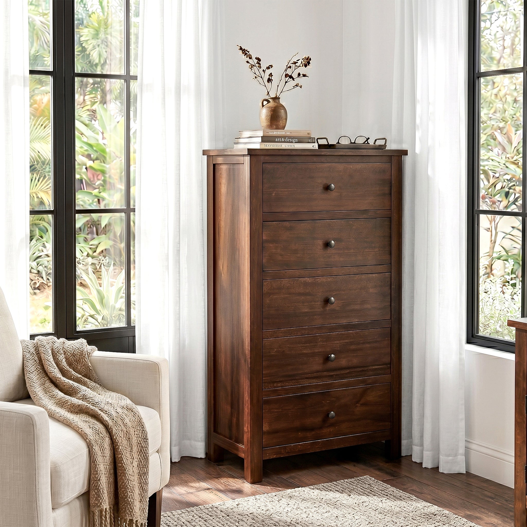 Duchy Acacia XL Tallboy Chest
