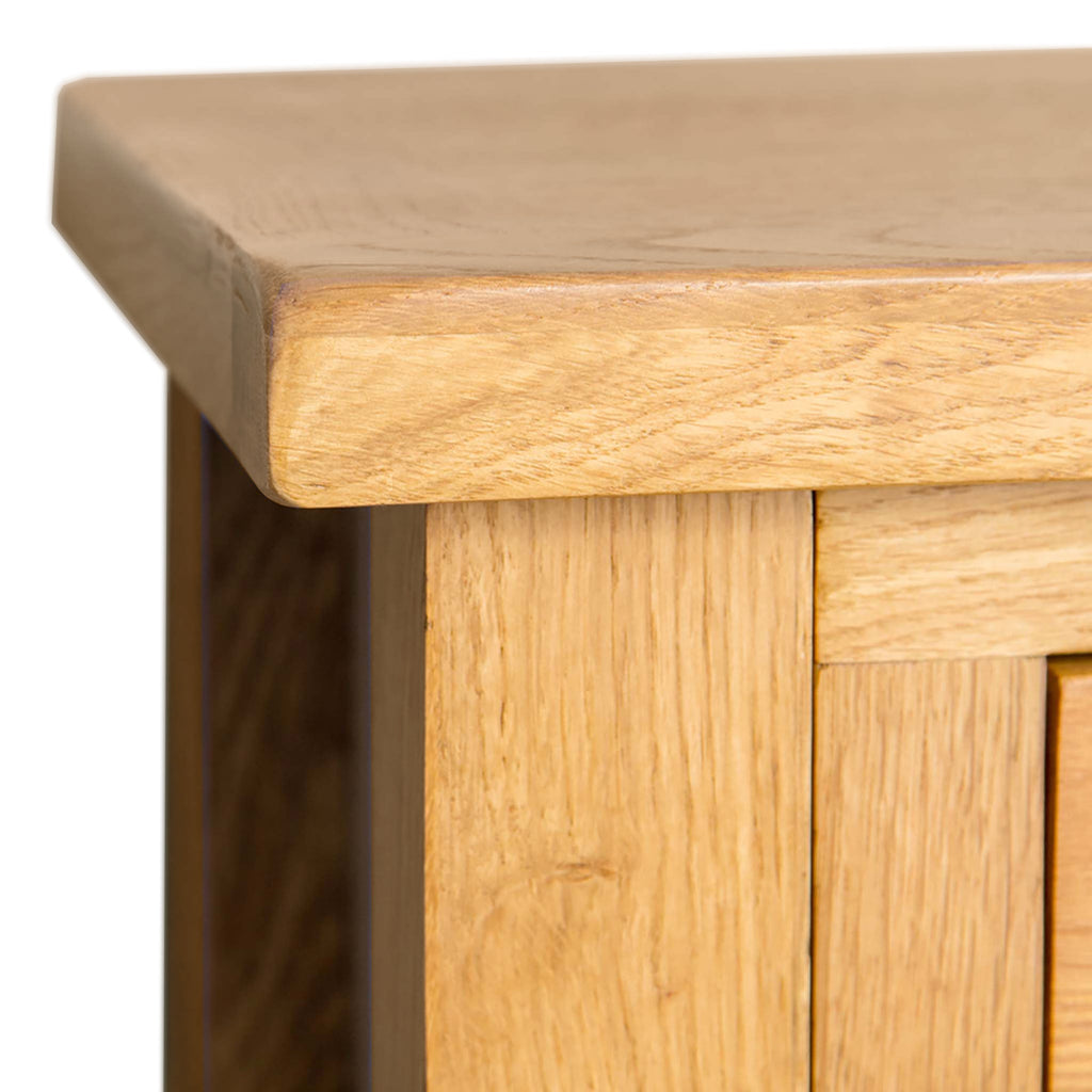 Surrey Oak Console Table with Baskets