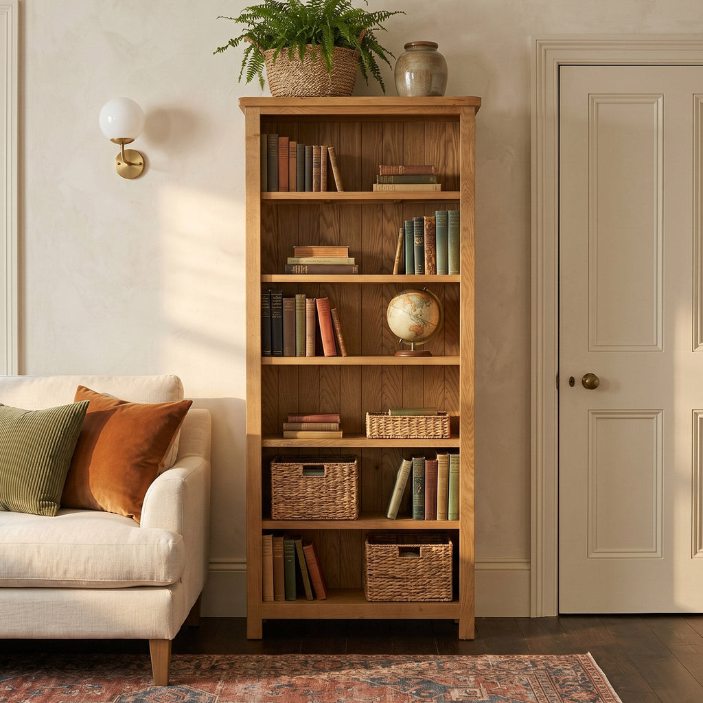Surrey Oak Large Bookcase