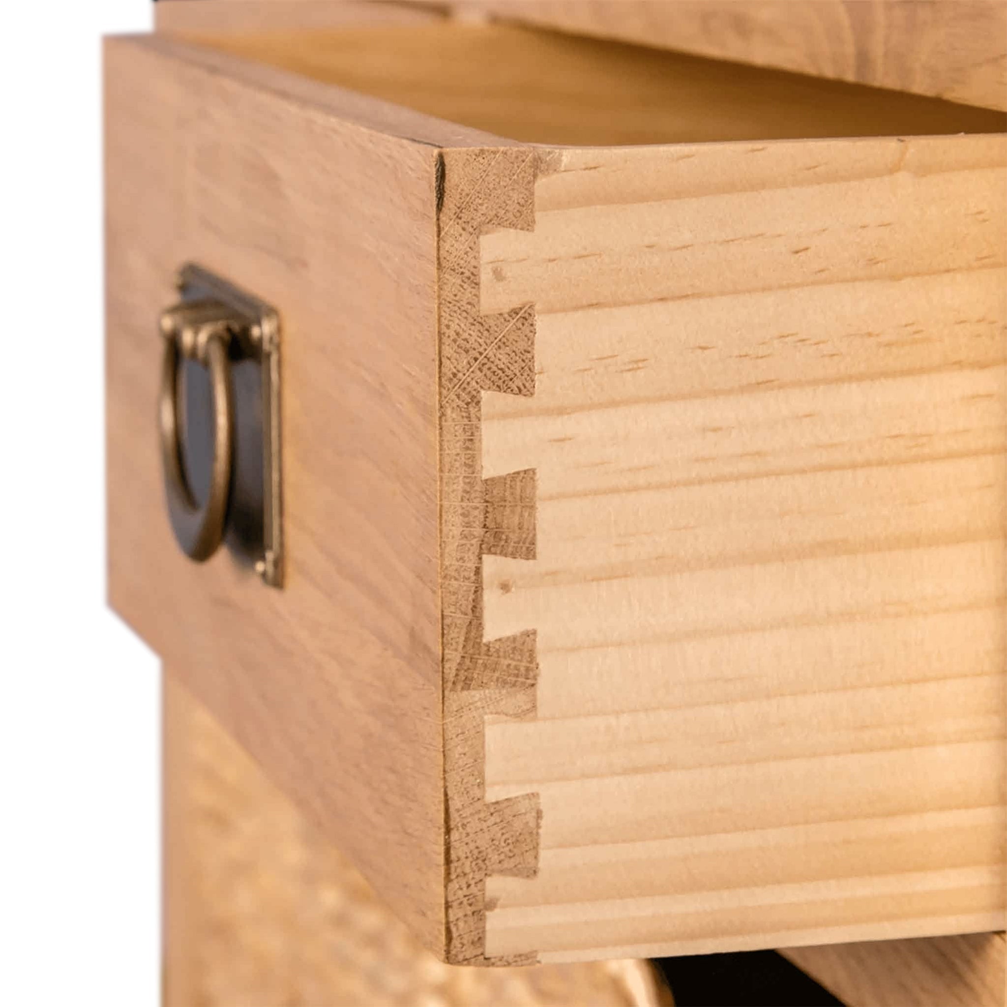 Surrey Oak Console Table with Baskets