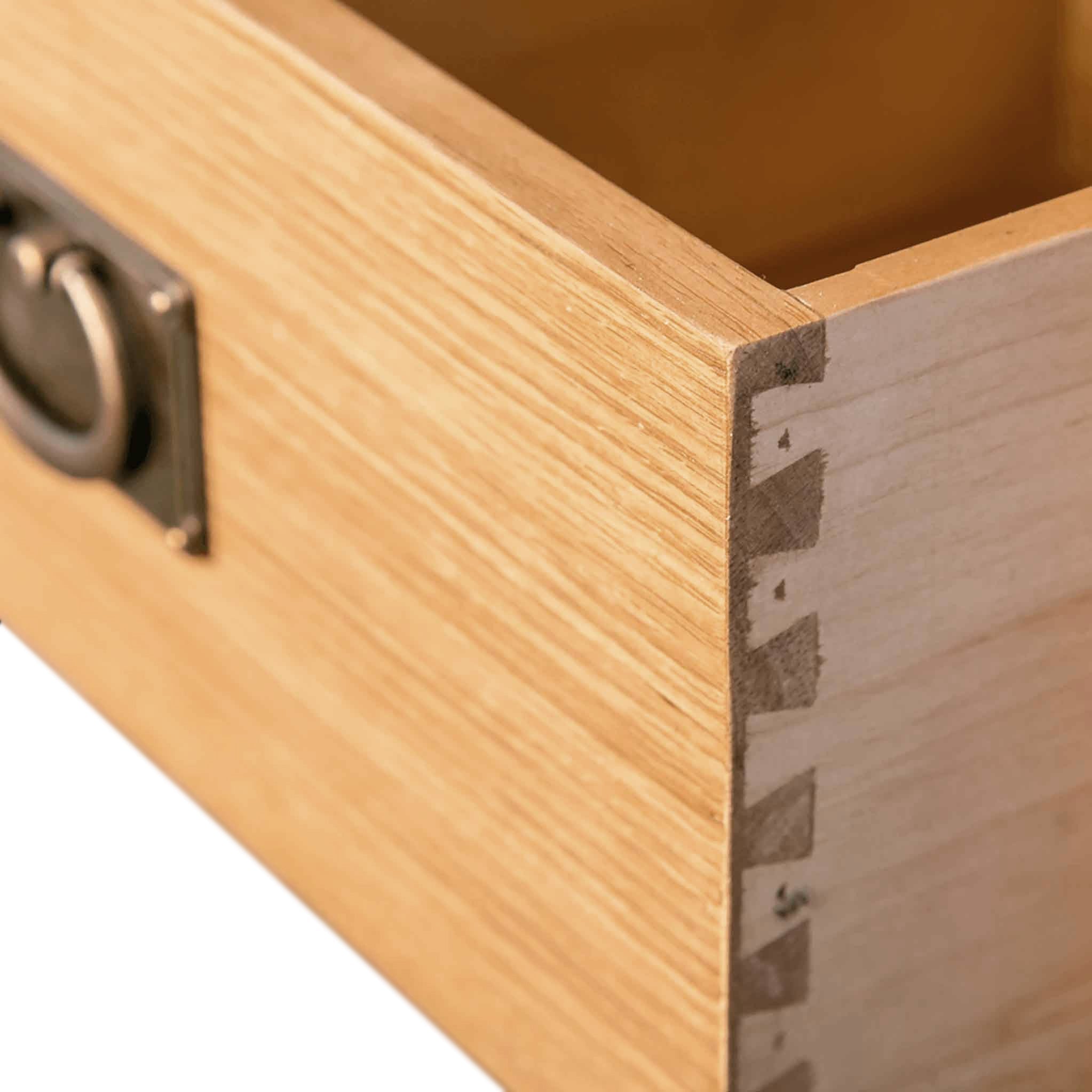 Surrey Oak Corner TV Stand with Baskets