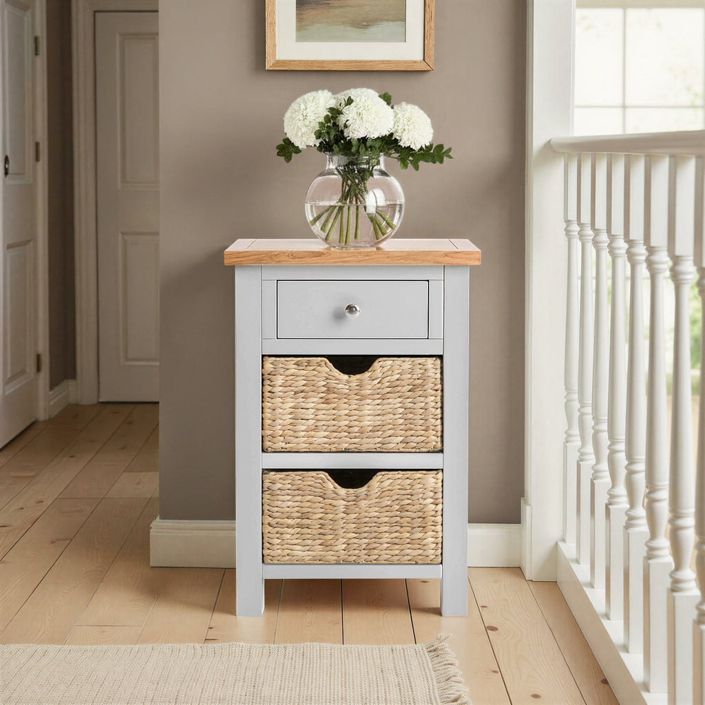 Farro Telephone Table with Baskets