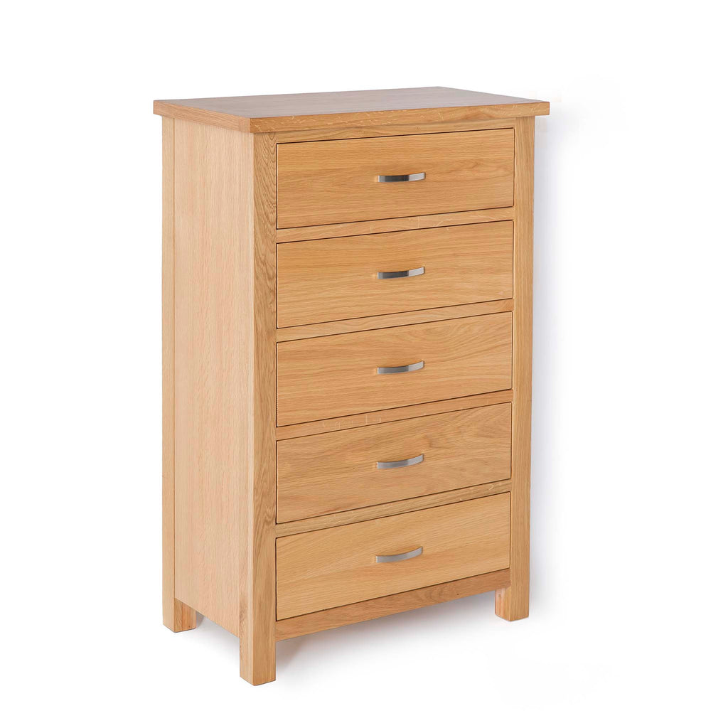 London Oak 5 Drawer Chest