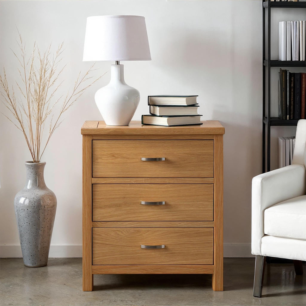London Oak 3 Drawer Chest
