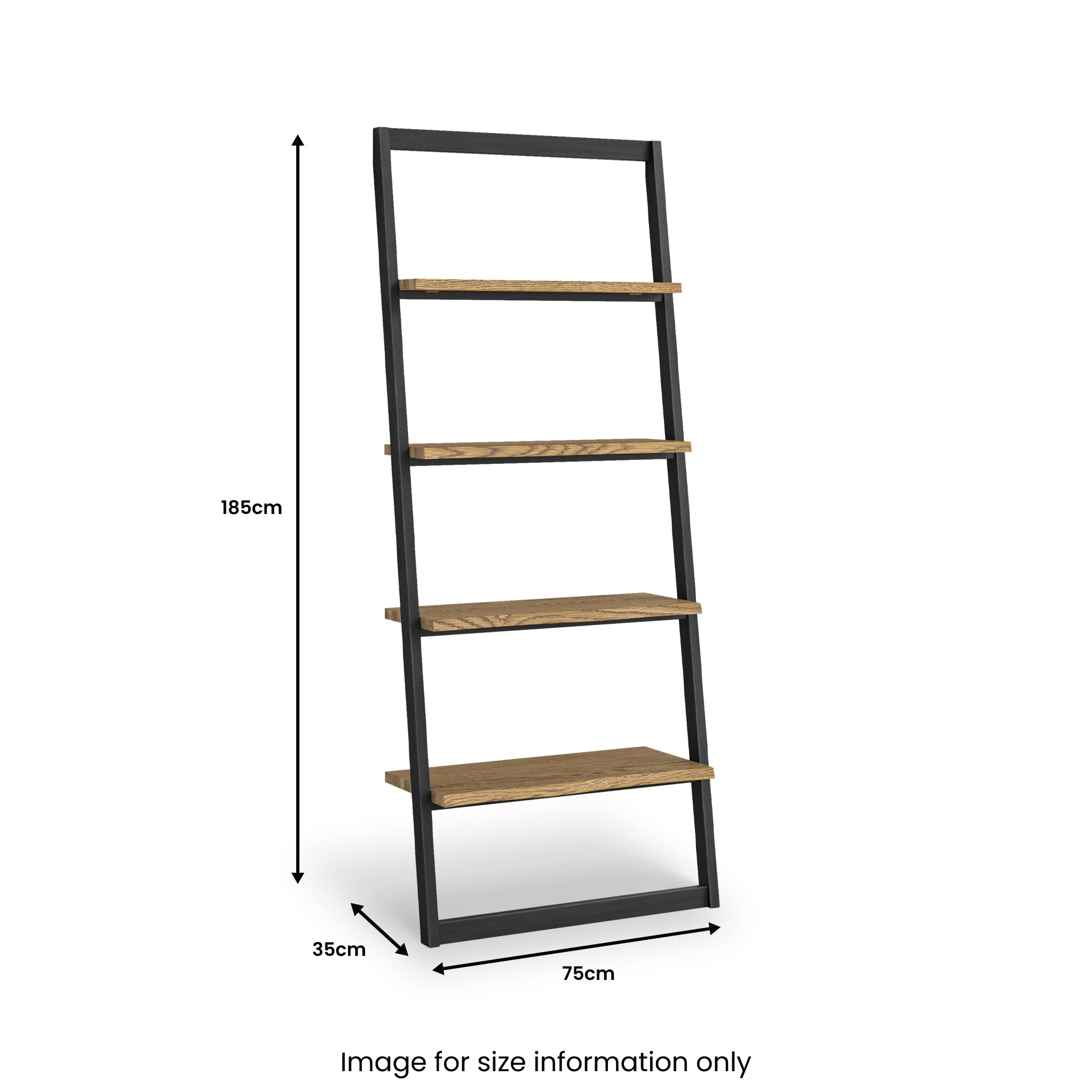 Isaac Oak Ladder Bookcase