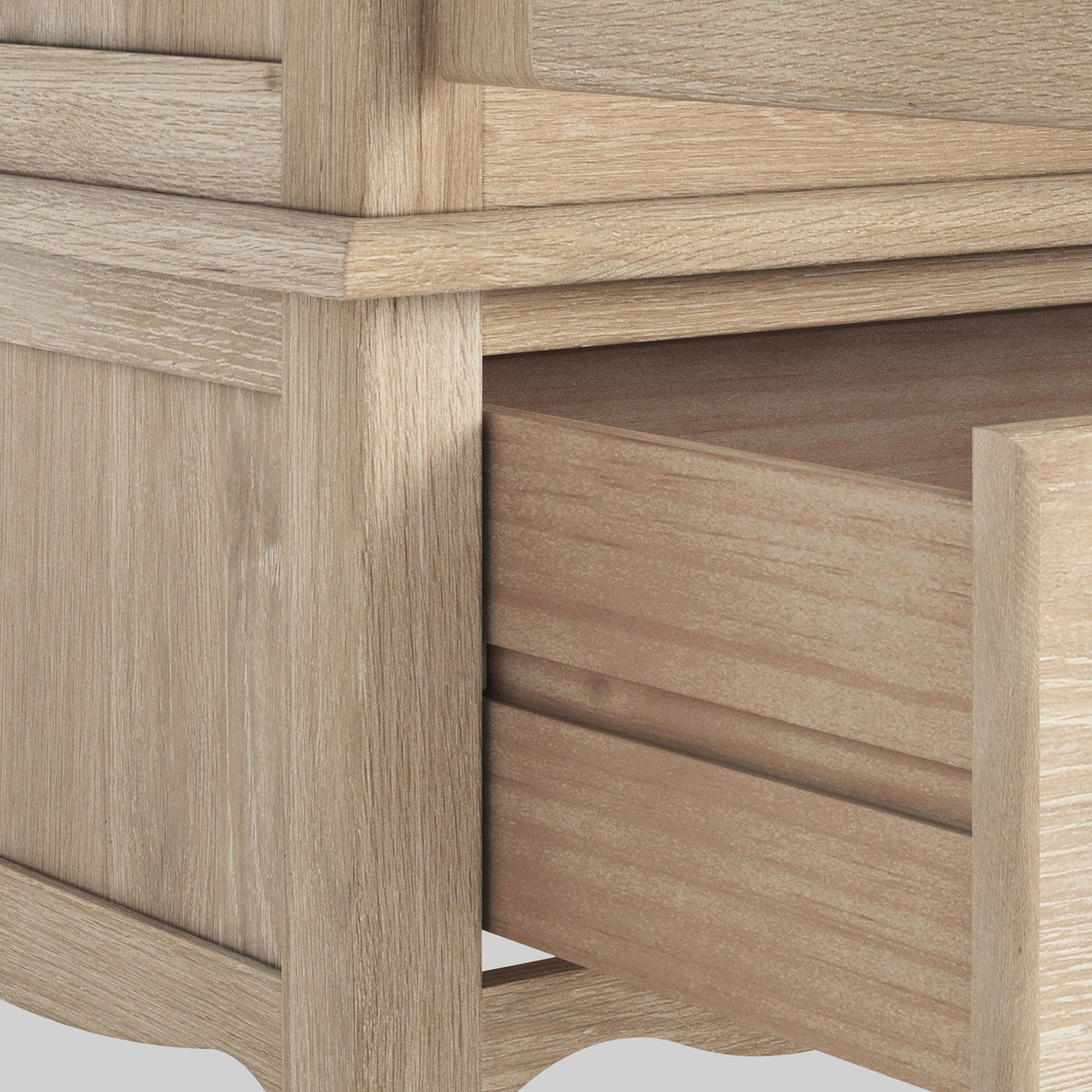 Celine Washed Oak Double Wardrobe