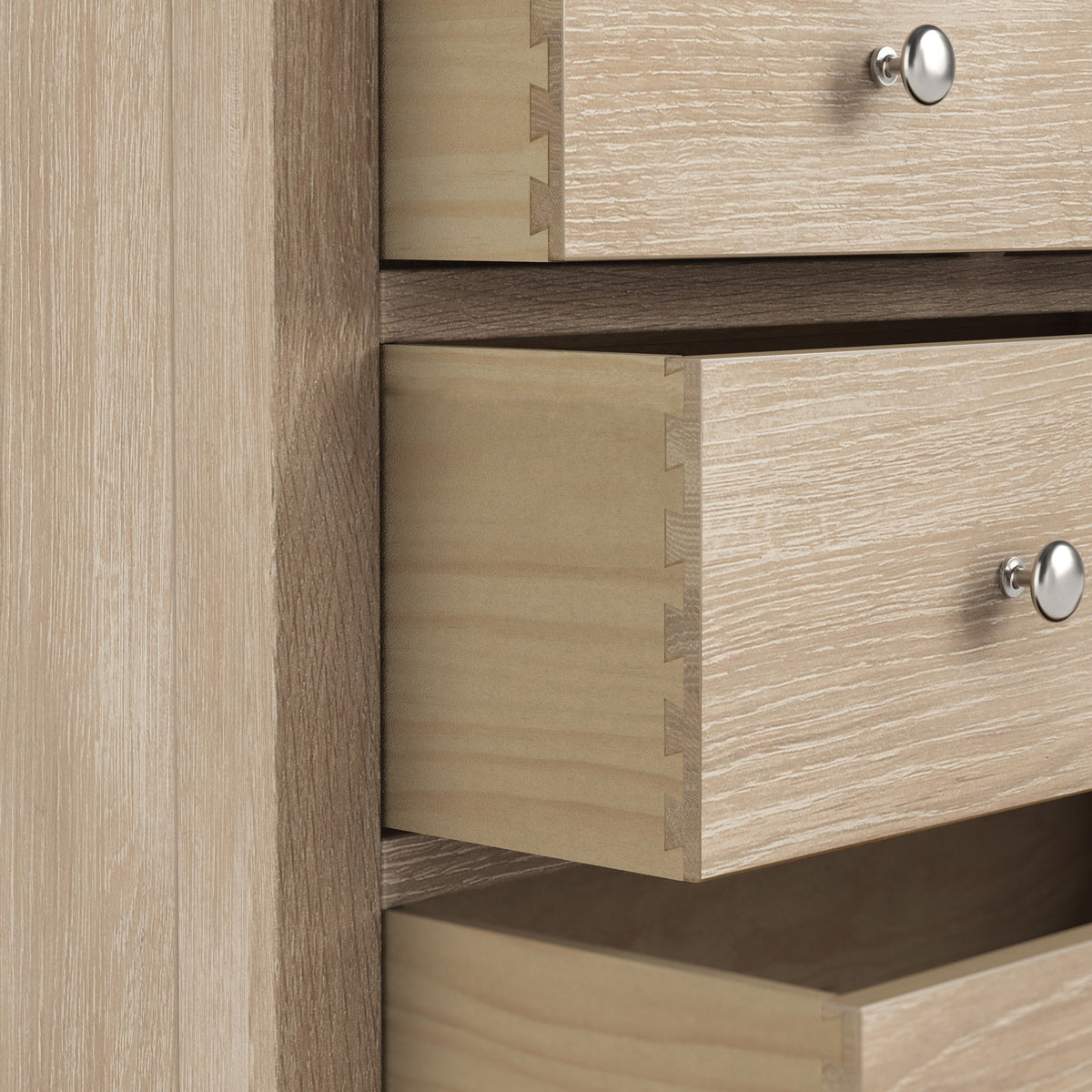 Farro Washed Oak 6 Drawer Chest