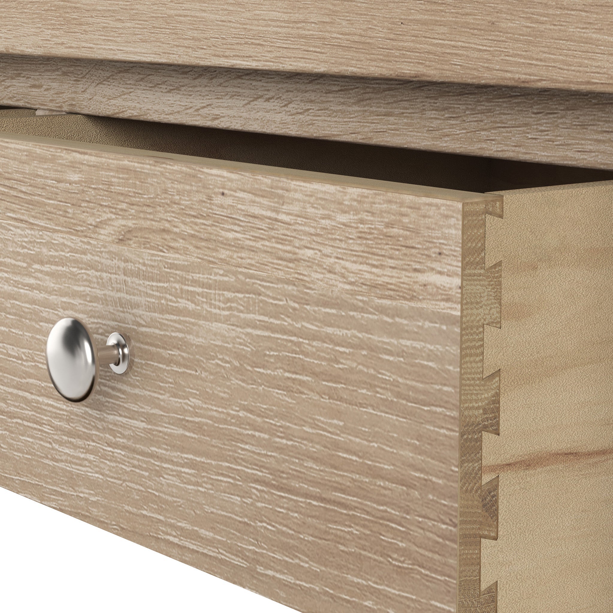 Farro Washed Oak Triple Wardrobe with Drawers