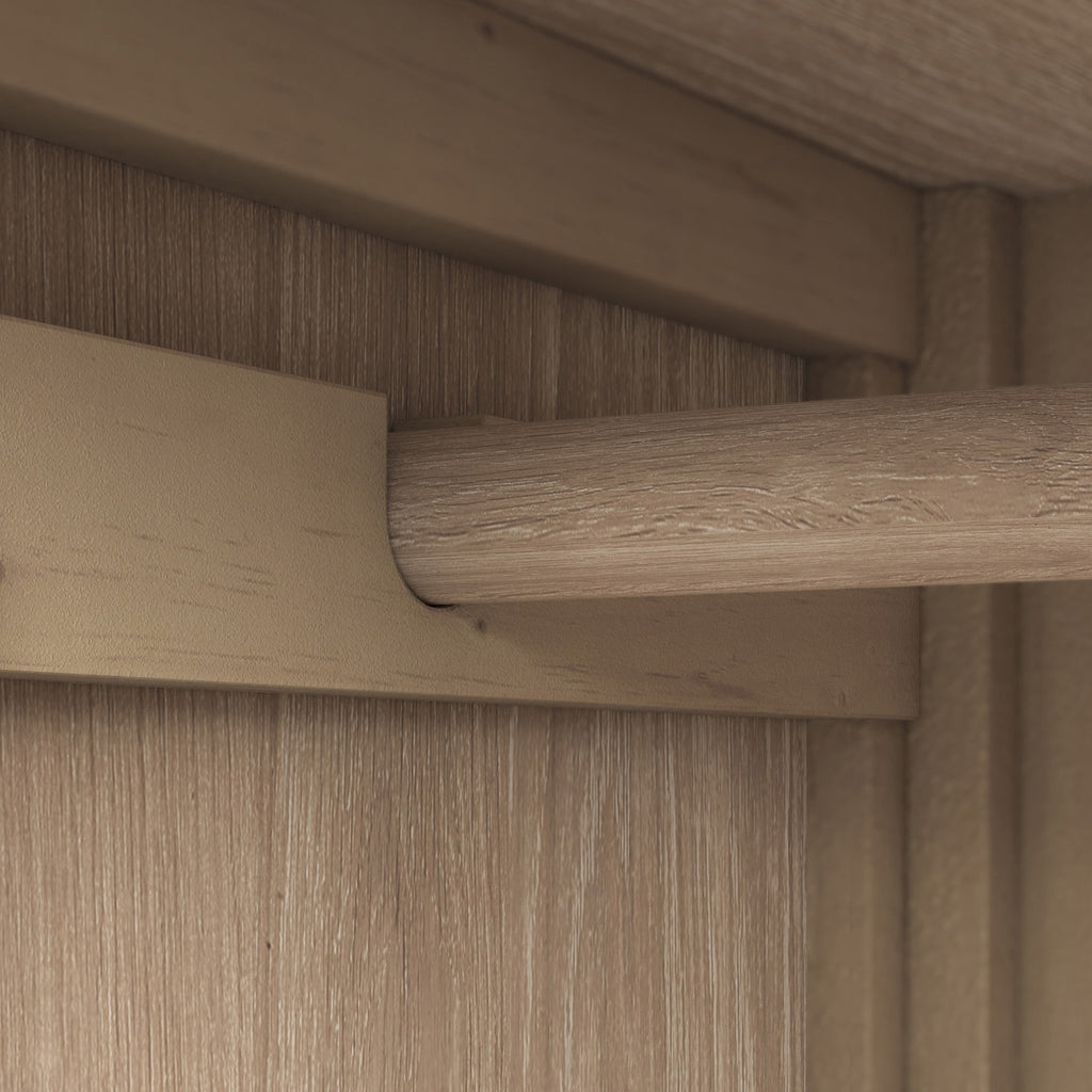 Farro Washed Oak Triple Wardrobe with Drawers