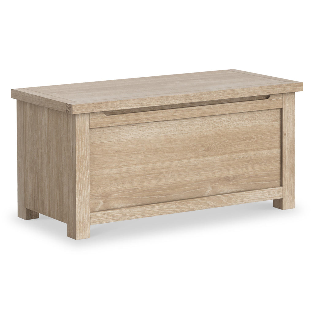 Farro Washed Oak Blanket Box