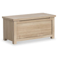 Farro Washed Oak Blanket Box