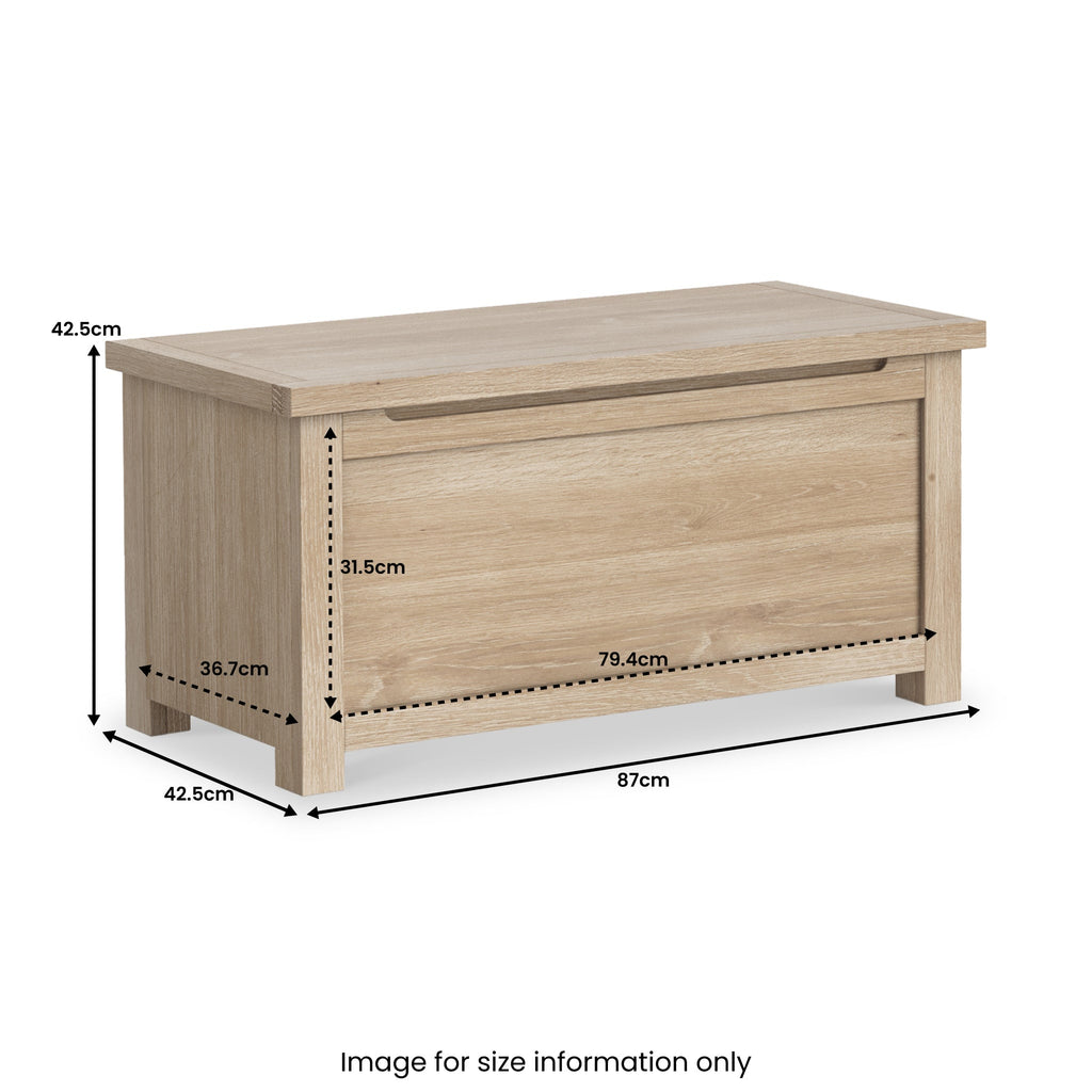 Farro Washed Oak Blanket Box