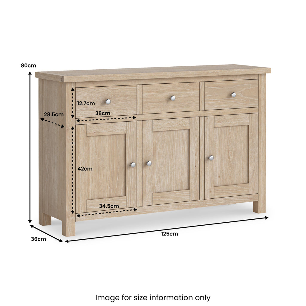 Farro Washed Oak Large Sideboard