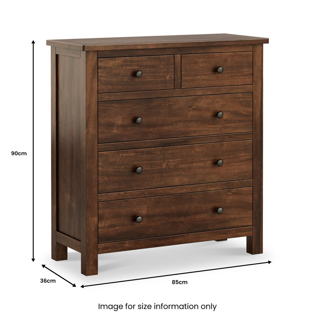 Duchy Acacia 2 over 3 Drawers Chest