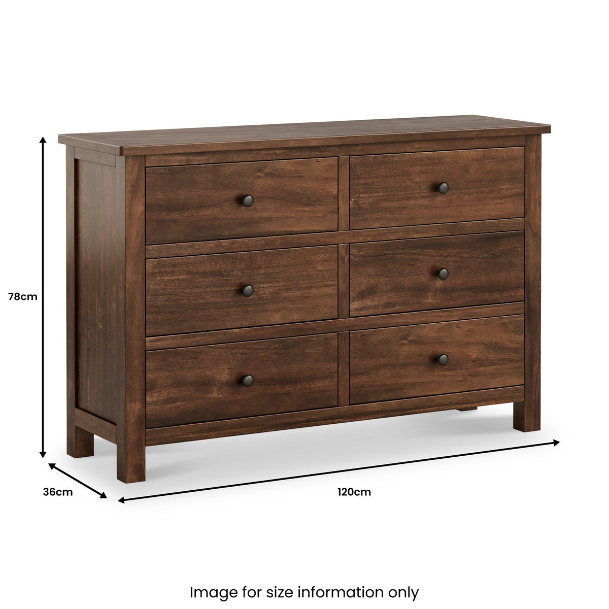 Duchy Acacia 6 Drawer Chest