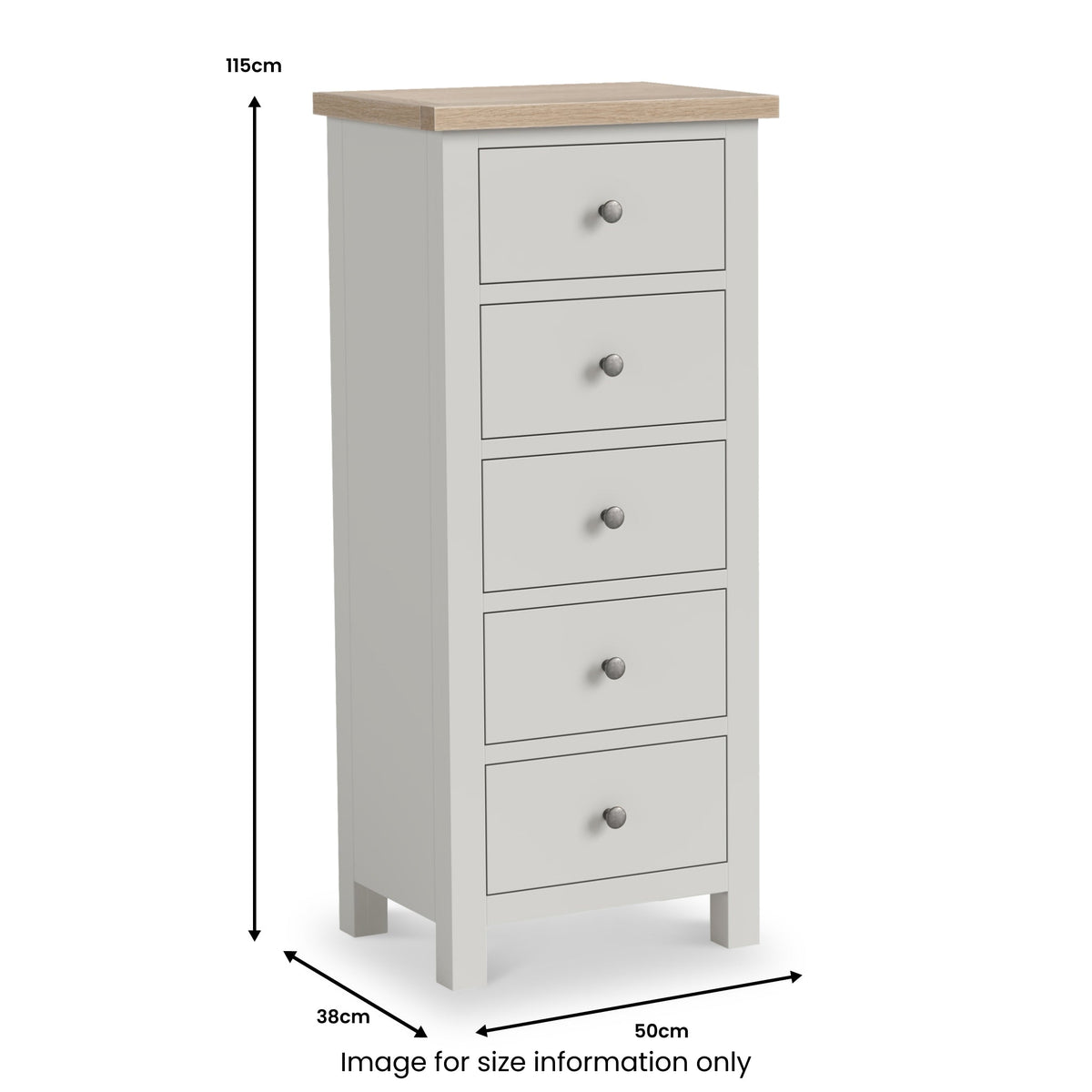 Trelan 5 Drawer Tallboy Chest