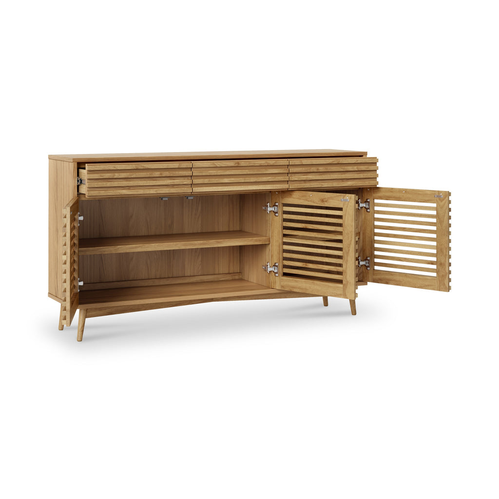Kari Light Oak 3 Door 3 Drawer Sideboard