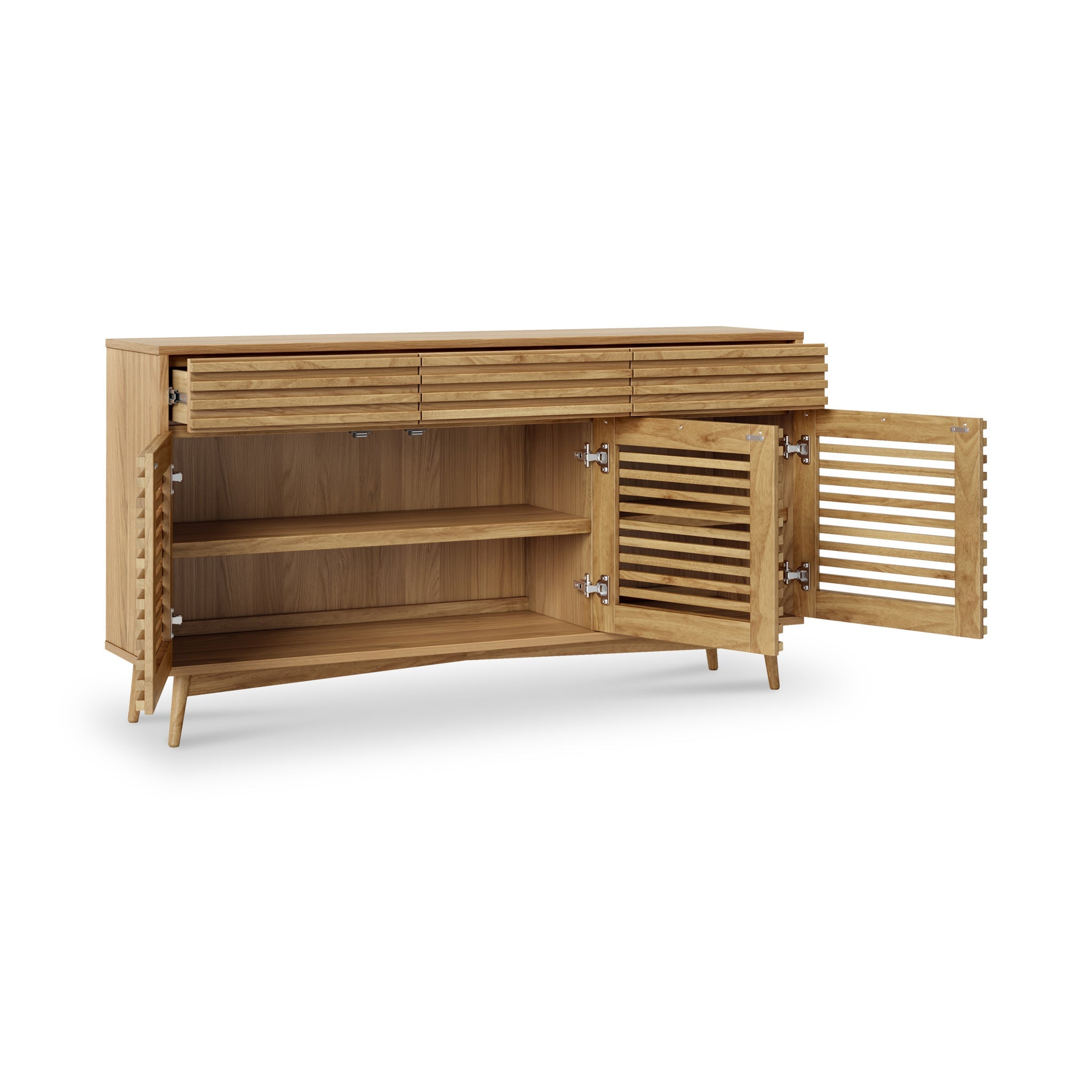 Kari Light Oak 3 Door 3 Drawer Sideboard