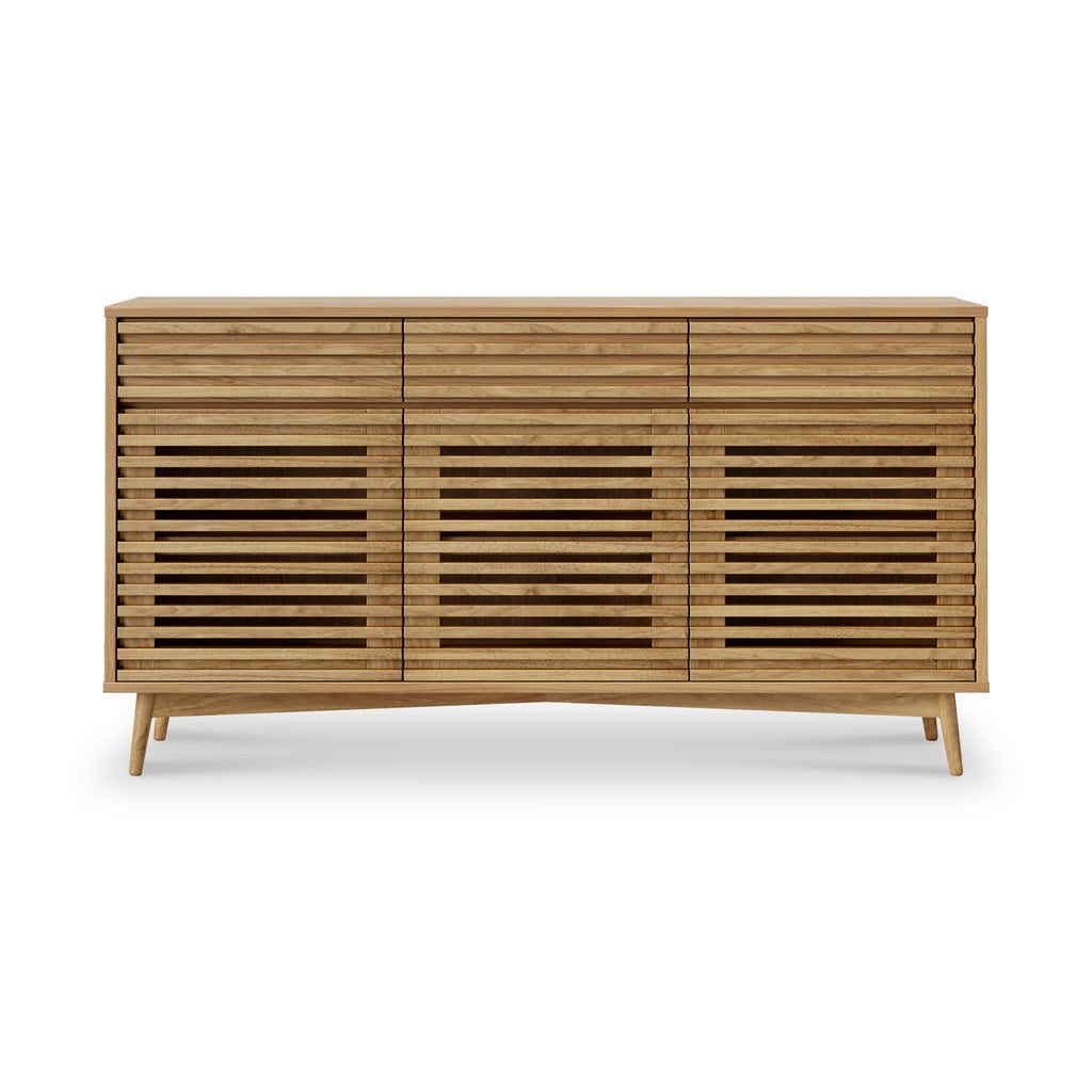 Kari Light Oak 3 Door 3 Drawer Sideboard